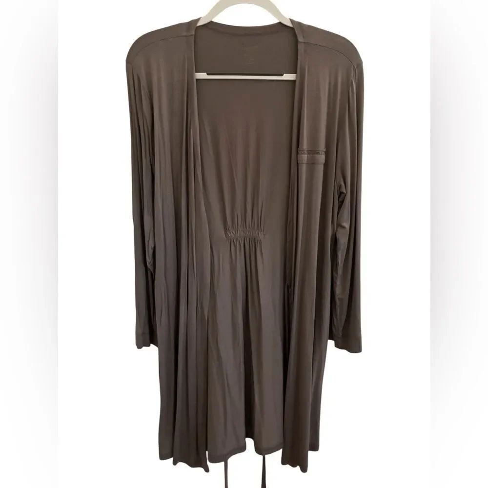 Calvin Klein Taupe Long Sleeve Robe Woman’s Size M/L